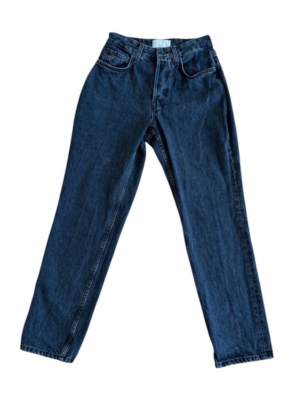 Everlane The Curvy 90s Cheeky Straight Jean Denim Black Dark Organic Cotton 28 - Picture 4 of 11